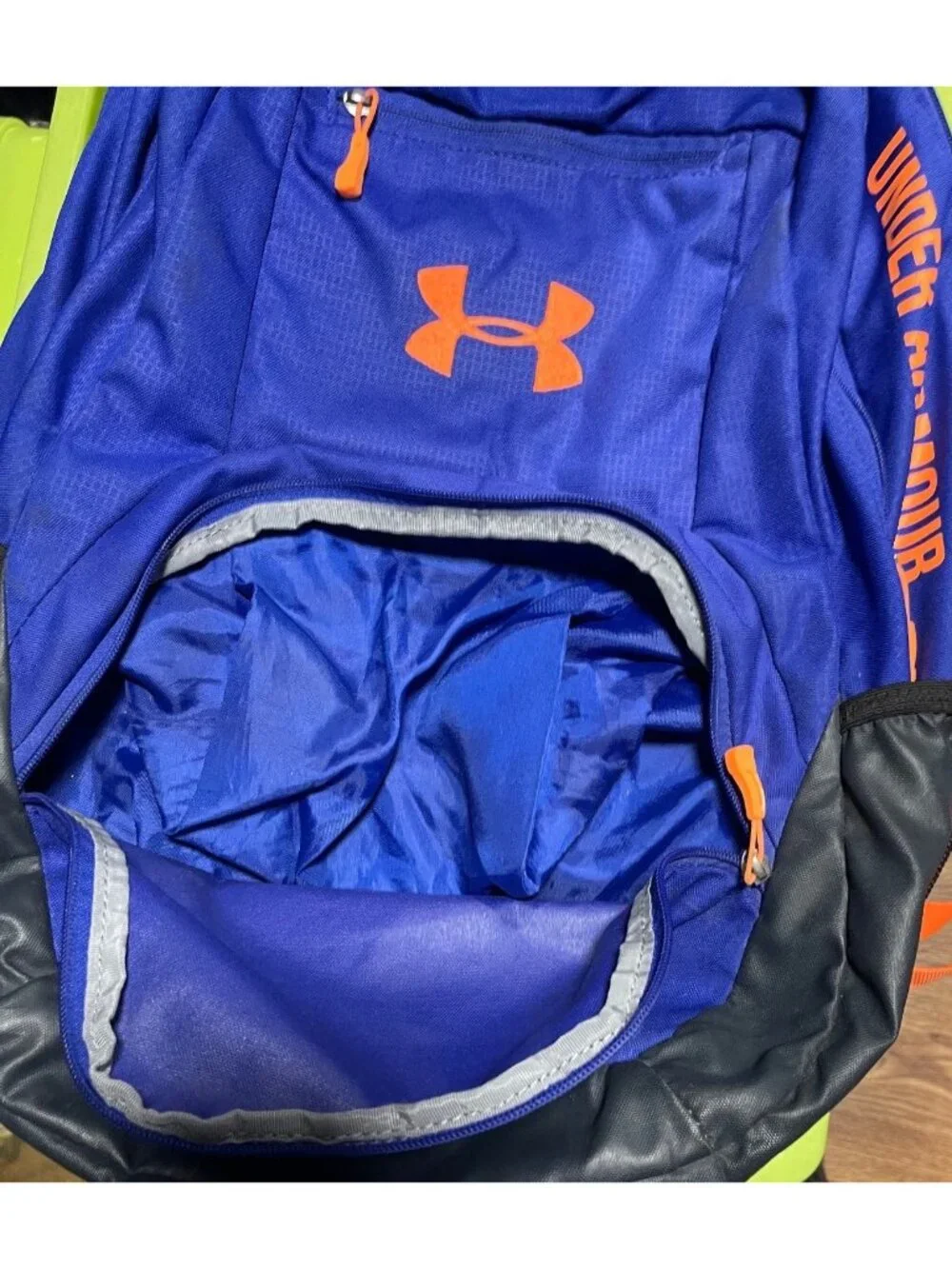 Under Armour Storm Blue & Orange Backpack Multi-Compartment Lightweight Durable